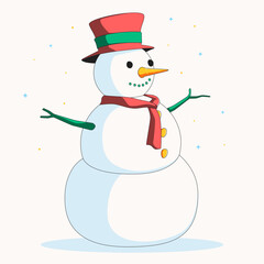 snowman christmas illustration vector