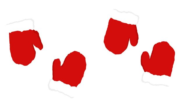 simple Christmas animation red gloves