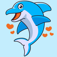 Obraz premium dolphin jumping out of water 