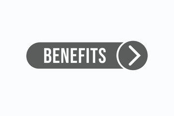 benefits button vectors. sign  label speech bubble benefits

