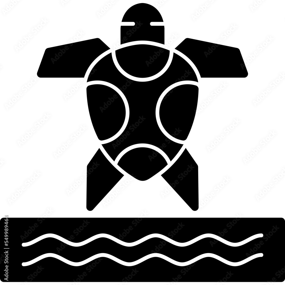 Sticker sea turtle icon