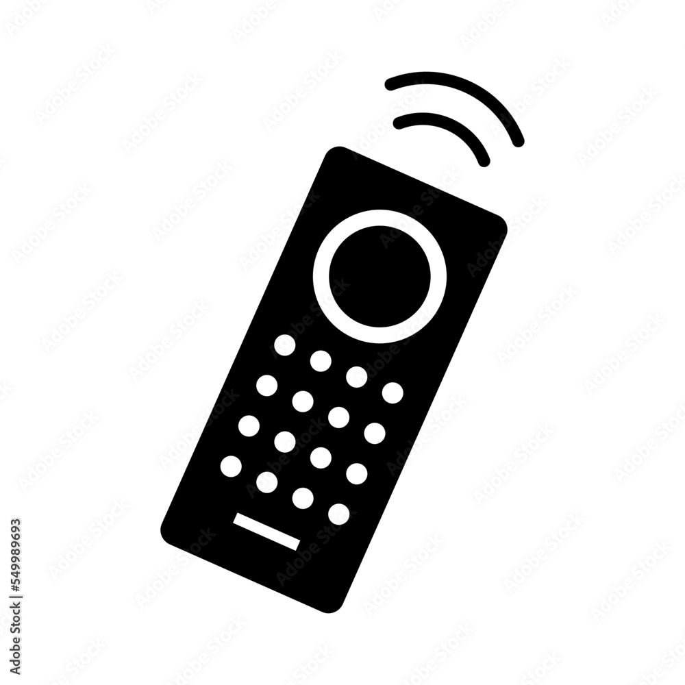 Poster remote control icon. electronics control tool. vector.