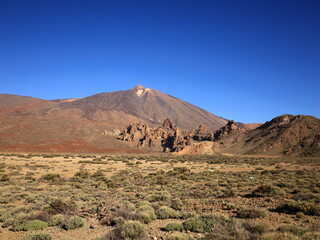 View on the mount Teide in the National Park of Teide in Tenerife




