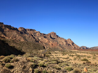 View on a mountain in the National Park of Teide in Tenerife