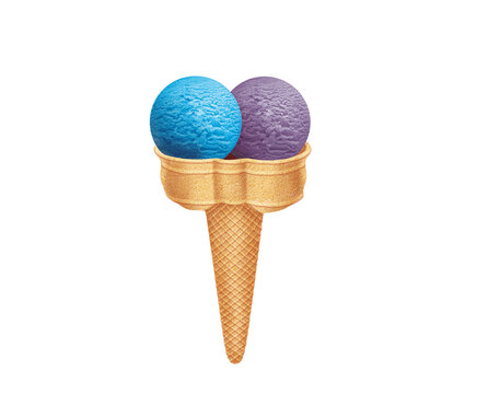 glace, cr&ecirc;me, c&ocirc;ne, dessert, cr&egrave;me glac&eacute;e, aliment, froid, bonbon, &eacute;t&eacute;, gaufres, rafra&icirc;chissement, sucre, d&eacute;licieux, cornet, deux trois boules, color&eacute; parfums

