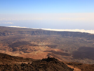 Fototapeta na wymiar View from the mount Teide in Tenerife