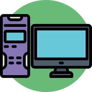 Gaming pc Vector Icon 
