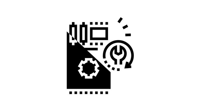 ssd data recovery line icon animation