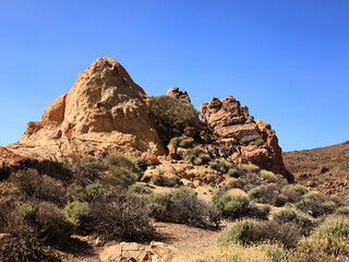 Fototapeta premium View of rocks in the Teide National Park in tenerife