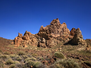 Fototapeta na wymiar View of rocks in the Teide National Park in tenerife