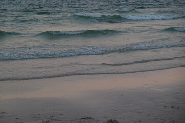 Sea beach wave sunset light nature vacation background