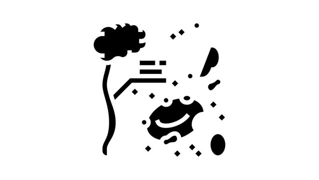 sideroblastic anemia sick glyph icon animation