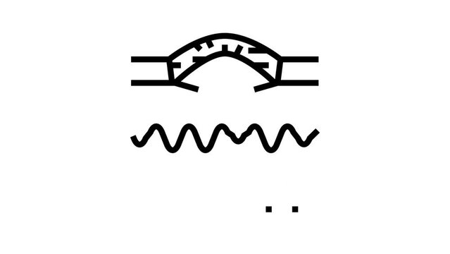 boxcar acne scar line icon animation