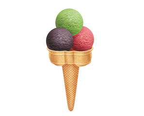 glace, crême, cône, dessert, crème glacée, aliment, froid, bonbon, été, gaufres, rafraîchissement, sucre, délicieux, cornet, deux trois boules, coloré parfums
