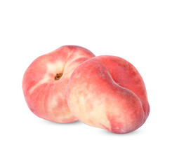 Fresh donut peach isolated on white background