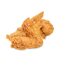 Fried chicken isolated on white background