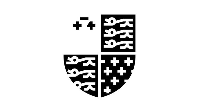 heraldry kingdom glyph icon animation