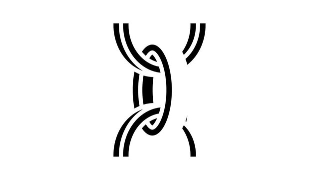 belcher chain glyph icon animation