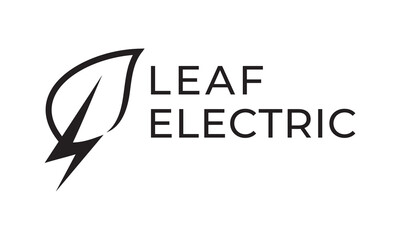 eco energy logo design. natural power logo with leaf and a lightning symbol.