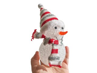 Christmas decoration in the form of a miniature snowman