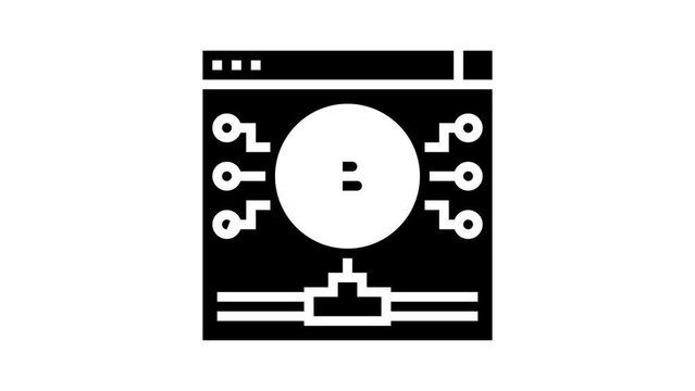 digital token glyph icon animation