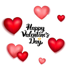 Happy Valentines Day Paper.  Illustration of Love Greeting Card.