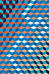 Abstract background, geometric background made of colorful cubes