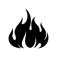 Flame fire fireball silhouette grunge tattoo design illustration clipart