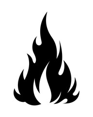 Flame fire fireball silhouette grunge tattoo design illustration clipart