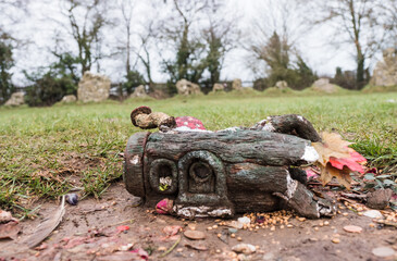 Wiccan Fairy House In The Middle Of A Stone Circle