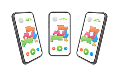 Robot vacuum cleaner. Housework done by robot. Vector illustration.