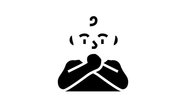 sucking reflex glyph icon animation
