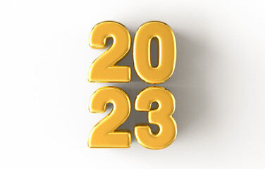 Number 2023 3D Gold