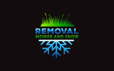 Illustration graphic vector of commercial snow removal services company in the winter logo design template