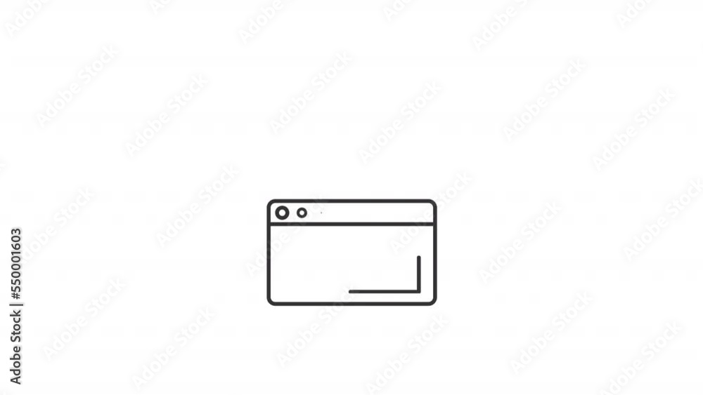 Aufkleber animated webcast linear icon. media presentation on internet. communication technology. seamless loo