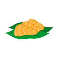 Asian food salmon sashimi. vector illustration