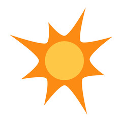 shining sun, spherical sun icon,cartoon text frame,Various circular speech bubbles, conversation