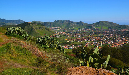 Beautiful view of the countryside around San Cristobal de la Laguna city Tenerife, Canary Islands, Spain. Soft focus. © svf74
