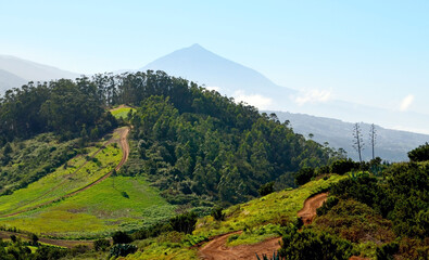 Beautiful view of the countryside around San Cristobal de la Laguna city Tenerife, Canary Islands,...