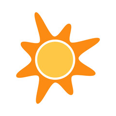 shining sun, spherical sun icon,cartoon text frame,Various circular speech bubbles, conversation