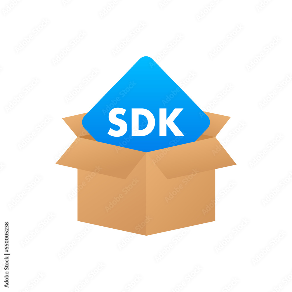 Poster sdk - software development kit icon. vector stock illustration.