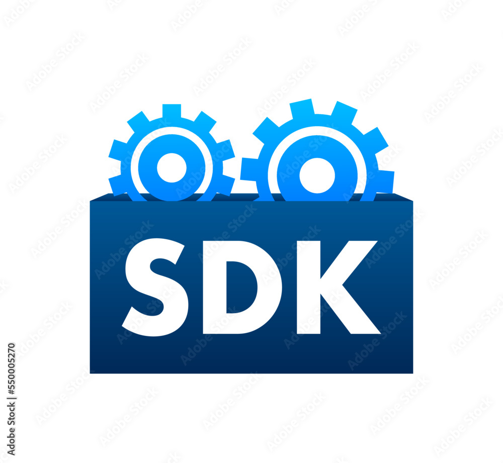 Poster sdk - software development kit icon. vector stock illustration.