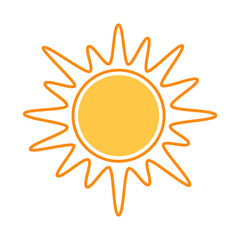 shining sun, spherical sun icon,cartoon text frame,Various circular speech bubbles, conversation