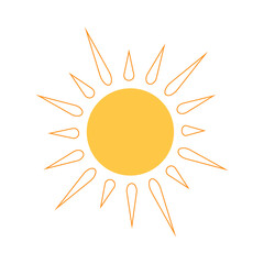 shining sun, spherical sun icon,cartoon text frame,Various circular speech bubbles, conversation