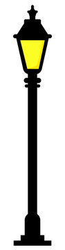 recommend clip art: Street lamp post silhouette 