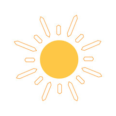 shining sun, spherical sun icon,cartoon text frame,Various circular speech bubbles, conversation