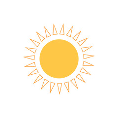 shining sun, spherical sun icon,cartoon text frame,Various circular speech bubbles, conversation