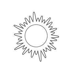 shining sun, spherical sun icon,cartoon text frame,Various circular speech bubbles, conversation