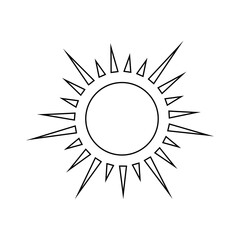 shining sun, spherical sun icon,cartoon text frame,Various circular speech bubbles, conversation