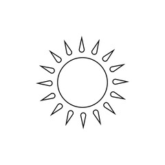shining sun, spherical sun icon,cartoon text frame,Various circular speech bubbles, conversation